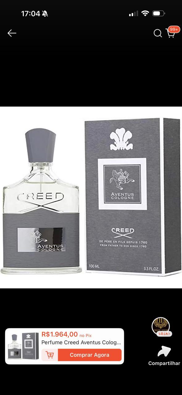 Frasco do perfume Creed Aventus Cologne